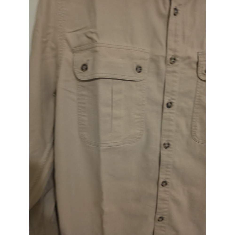 Tilley Endurables Vintage Safari Shirt Men's Medium Khaki Beige - Picture 2 of 11